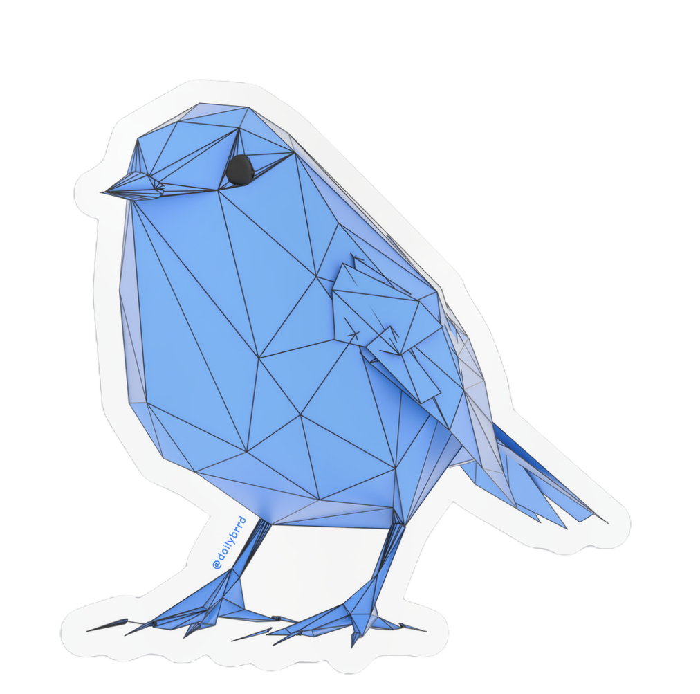 Sticker: Low-Poly Blue BRRD