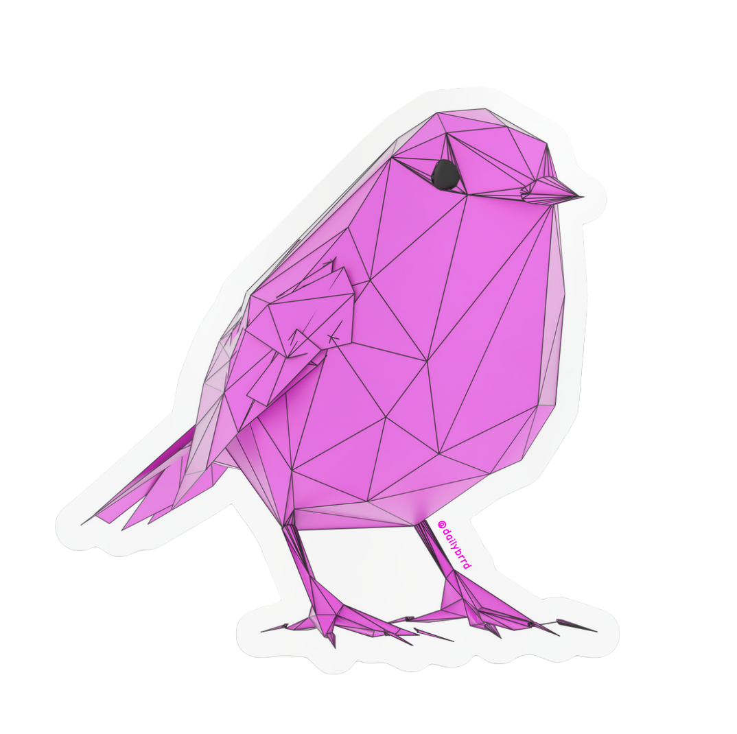 Sticker: Low-Poly Pink BRRD