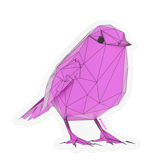 Sticker: Low-Poly Pink BRRD