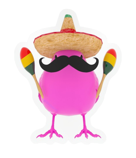 Sticker: BRRD Amigo Pink